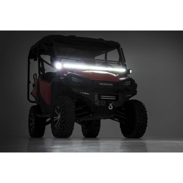 Rough Country LED Light - Cage Mount - 50 in Black Single Row - White DRL - Honda Pioneer 1000 (16-22)