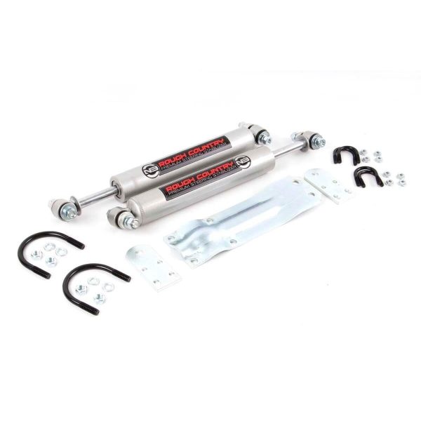 Rough Country N3 Steering Stabilizer - Dual - GMC C15 K15 Truck (69-87) Half-Ton Suburban (73-91)