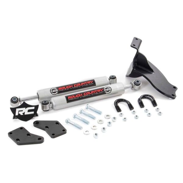 Rough Country N3 Steering Stabilizer - Dual - 2.5-8 Inch Lift - Ram 2500 (14-23)