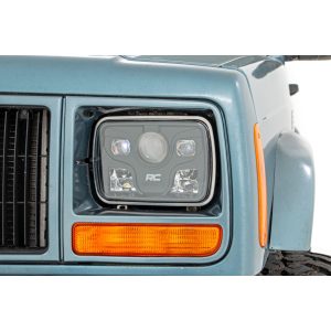 Rough Country Headlights - Rectangle - 5 inx7 in - Jeep Cherokee XJ (84-01) Wrangler YJ (87-95)