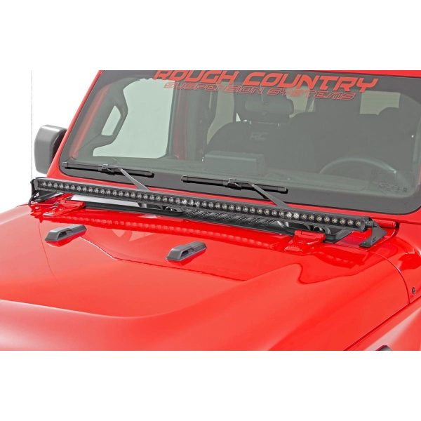 Jeep 50-inch LED Hood Kit (18-21 Wrangler JL, 20-21 Gladiator JT - Black-Series)