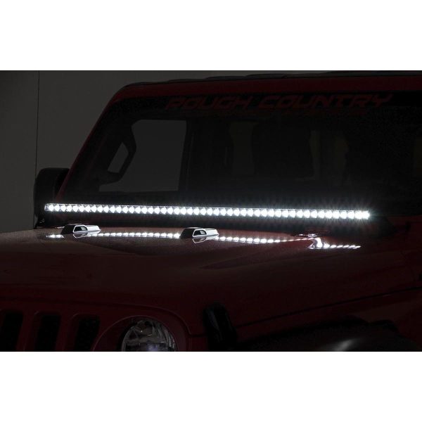 Jeep 50-inch LED Hood Kit (18-21 Wrangler JL, 20-21 Gladiator JT - Black-Series)