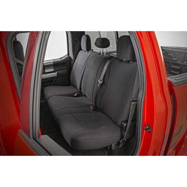 Rough Country Seat Covers - Rear Bench Seat - Ford F-150 Lightning F-250 F-350 (15-23)