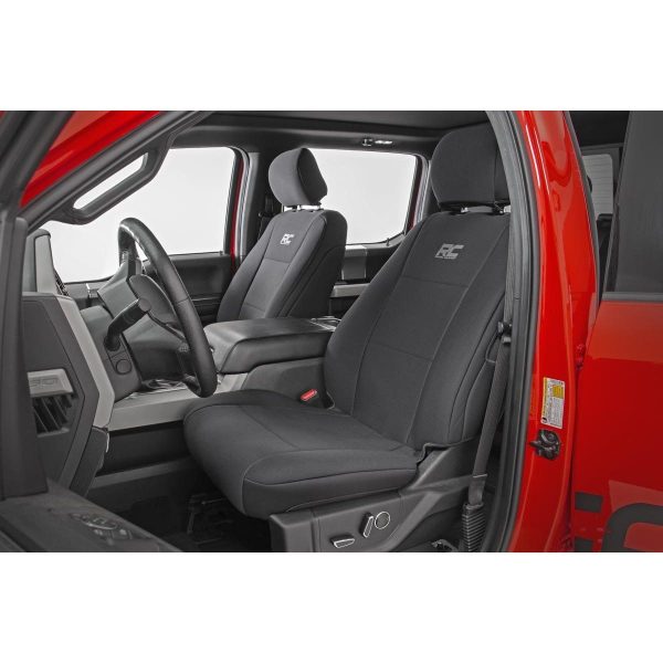 Rough Country Seat Covers - Front Bucket Seats - Ford F-150 (15-23) Super Duty (17-23)