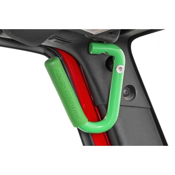 Rough Country Grab Handles - Steel - Front - Green - Jeep Wrangler JK (2007-2018)