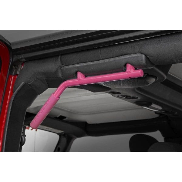 Rough Country Grab Handles - Steel - FR & RR - Pink - Jeep Wrangler JK (07-18)