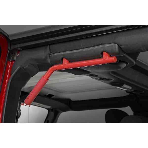 Rough Country Grab Handles - Steel - FR & RR - Red - Jeep Wrangler JK (2007-2018)