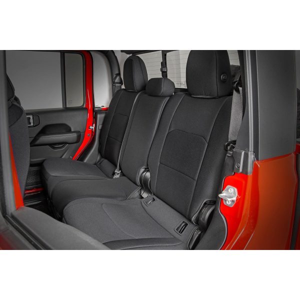 Rough Country Seat Covers - Front and RR w Cup Holder - Jeep Gladiator JT (20-22)