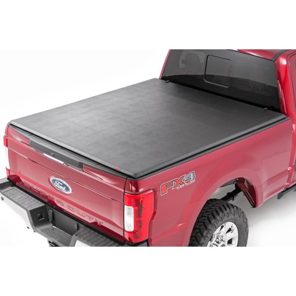 Rough Country Bed Cover - Tri Fold - Soft - 6'10 in Bed - Ford Super Duty (17-22)