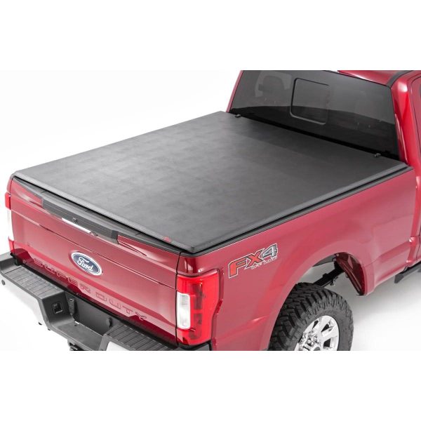 Rough Country Bed Cover - Tri Fold - Soft - 6'10 in Bed - Ford Super Duty (99-16)