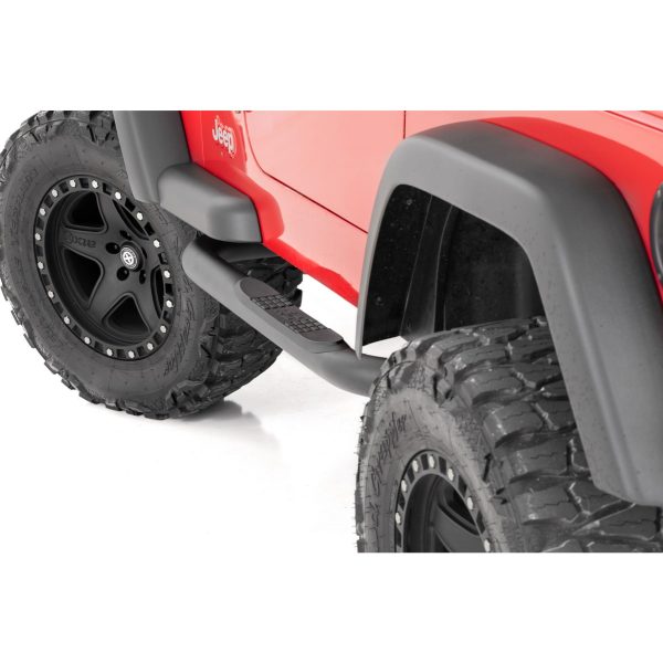 Rough Country Nerf Bar - 3inch tube - Jeep Wrangler TJ (97-06) Wrangler YJ (87-95)