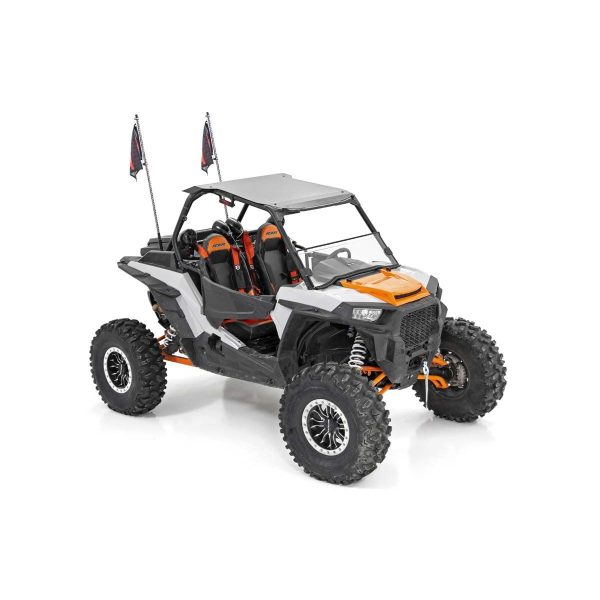 Whip Mount - Cage - 4' Multl-Color LED Whip Pair - Polaris RZR (20-21)