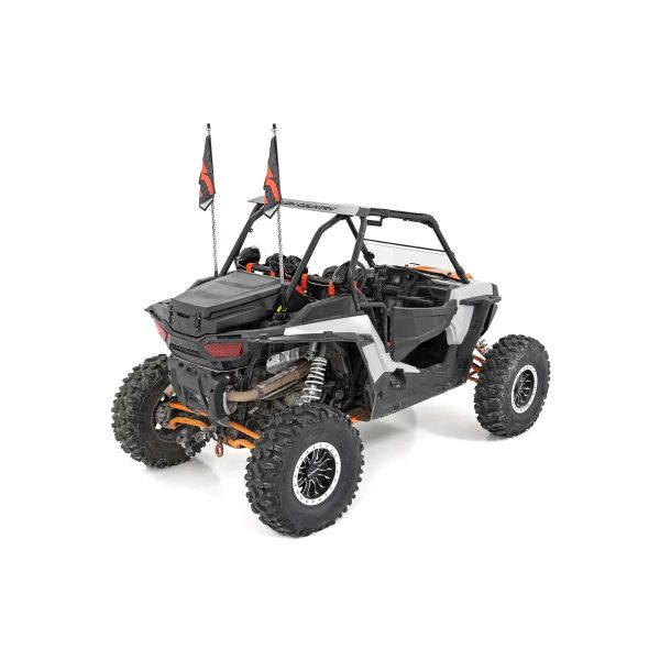 Whip Mount - Cage - 4' Multl-Color LED Whip Pair - Polaris RZR (20-21)