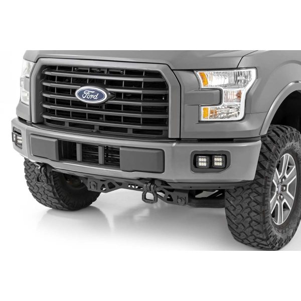 LED Light Kit - Fog Mount - Dual 2" Black Pairs - SAE - Ford F-150 (15-17)