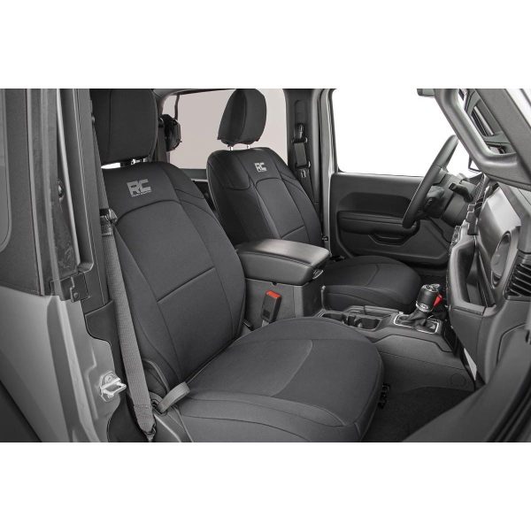 Rough Country Seat Covers - Front and Rear - Jeep Wrangler JL 4WD (2018-2023)