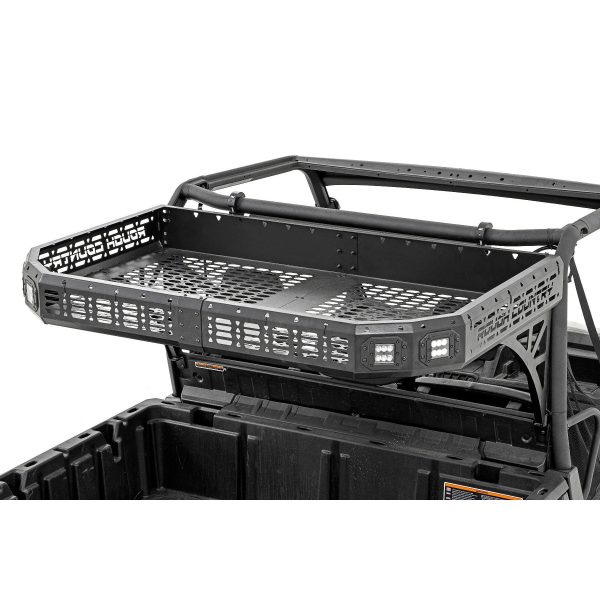 Cargo Rack - Dual 2" Black LED Pairs - Flush Mount - Polaris Ranger 1000 Ranger XP 1000