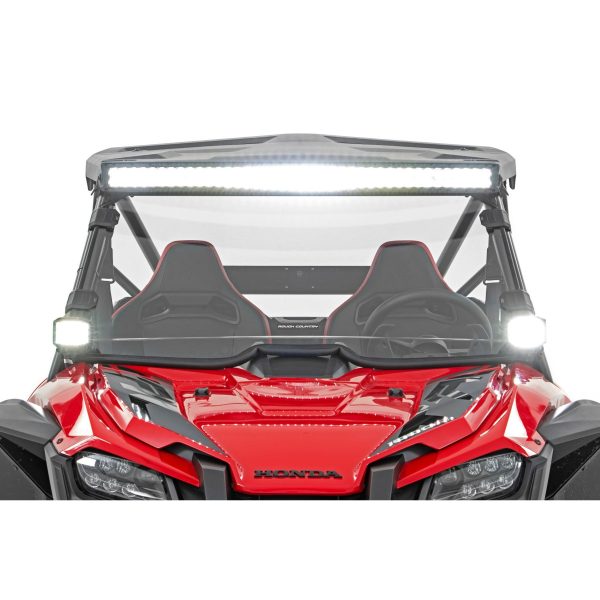 LED Light - Front Mount - 40" Black Dual Row - White DRL - Honda Talon 1000