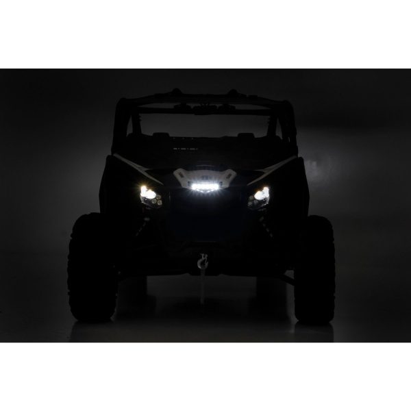 LED Light - Cowl Mount - 6" Black Slimline - Can-Am Maverick X3