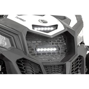 LED Light - Grille Mount - 6" Black Slimline - Can-Am Maverick X3