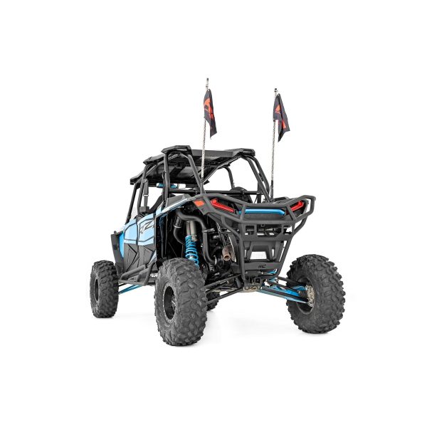 Rough Country Tubular Bumper - Rear w Receiver Hitch - Polaris RZR XP1000