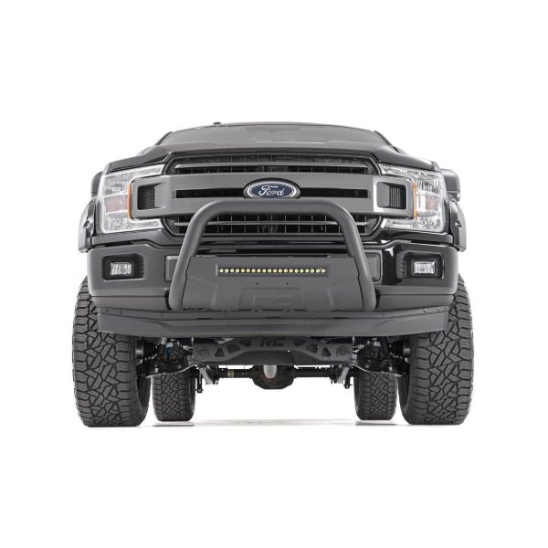 Rough Country Black LED Bull Bar - Ford Expedition (03-23) F-150 (04-23) 2WD 4WD