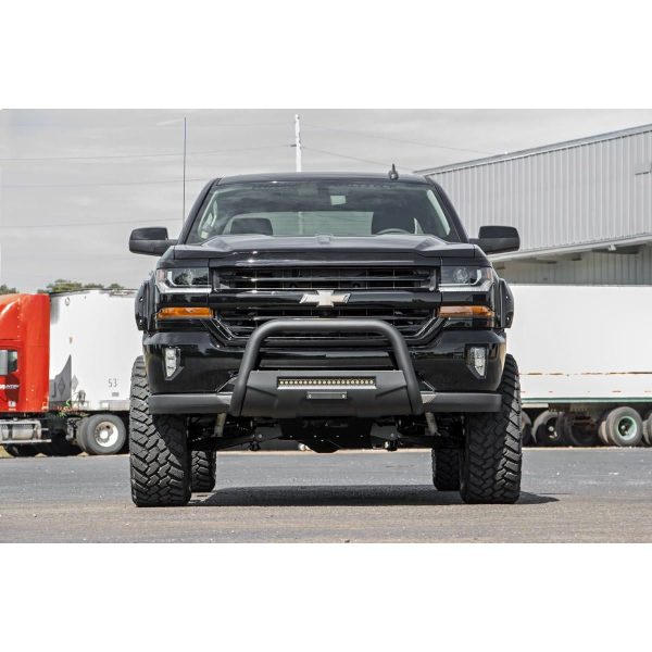 Rough Country Black LED Bull Bar - Chevy GMC 1500 Truck & SUV (07-20)