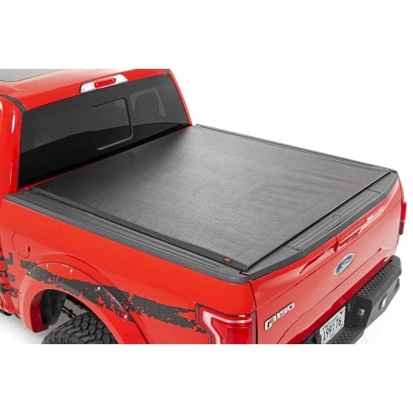 Rough Country Soft Roll Up Bed Cover - 5'7 in Bed - Ford F-150 (15-23) F-150 Lightning (2022)