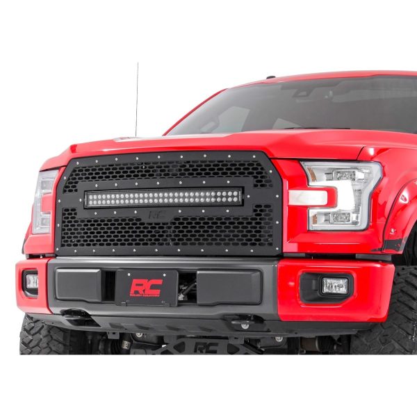 Mesh Grille - 30" Dual Row LED - Black - Ford F-150 2WD 4WD (15-17)