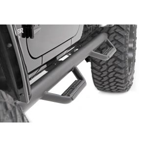 Rough Country Nerf Steps - Wheel to Wheel - 4 Door - Jeep Wrangler JK (07-18)