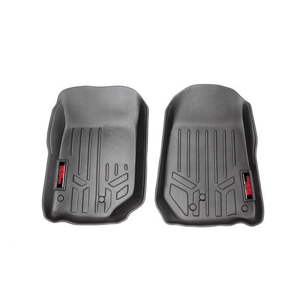 Rough Country Floor Mats - Front - Jeep Wrangler JK (2007-2013)