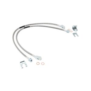 Rough Country Brake Lines - Stainless - FR - 4-6 in Lift - Jeep Cherokee XJ (84-01) Wrangler TJ (97-06)