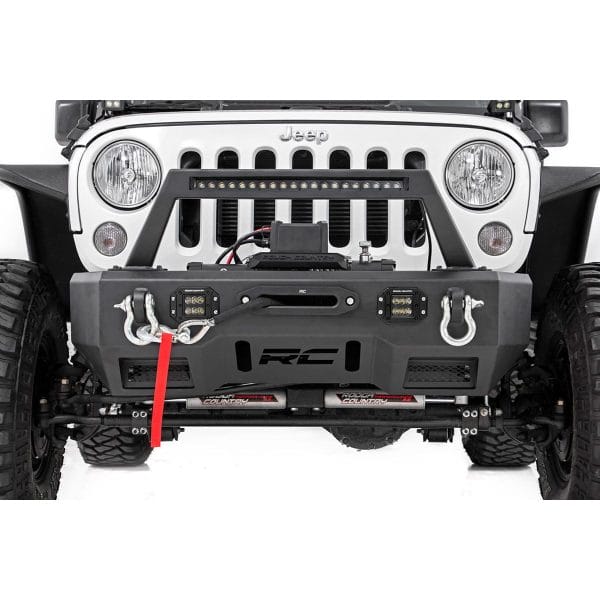 FR Bumper - Stubby - Hoop - BLK LED - Jeep Gladiator JT Wrangler JK & JL