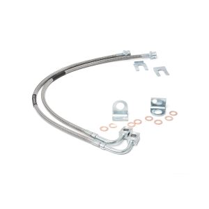 Rough Country Brake Lines - Stainless - Front - 4-6 Inch Lift - Jeep Wrangler JK (07-18)