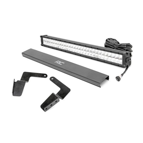 LED Light Kit - Bumper Mount - 30" Chrome Dual Row - White DRL - Toyota FJ Cruiser (07-14)