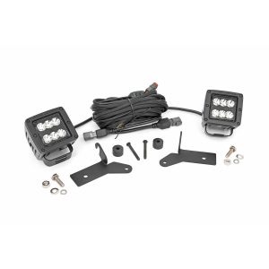 LED Light - Hinge Mnt - 2" Black Pair - Jeep Gladiator JT Wrangler 4xe Wrangler JL (18-23)