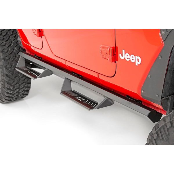 Rough Country AL2 Drop Steps - Jeep Wrangler 4xe (21-23) Wrangler JL (18-23) 4WD