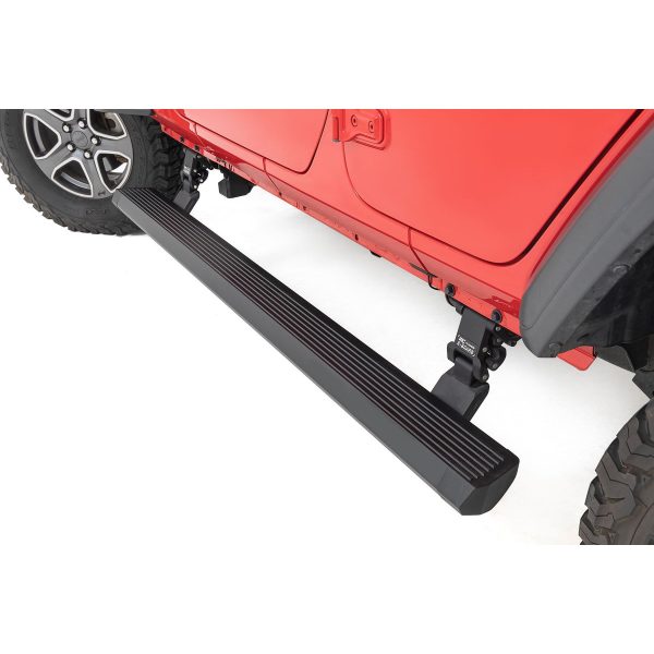 Rough Country Power Running Boards - Lighted - 4 Door - Jeep Wrangler JL (18-23)