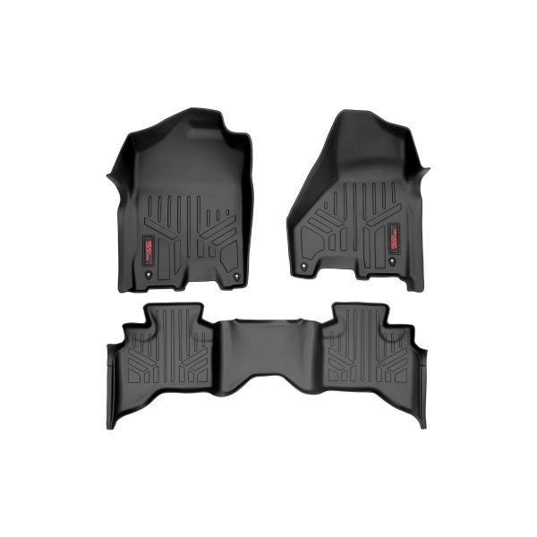 Rough Country Floor Mats - FR RR - Quad Cab - Ram 1500 2WD 4WD (2012-2018 & Classic)