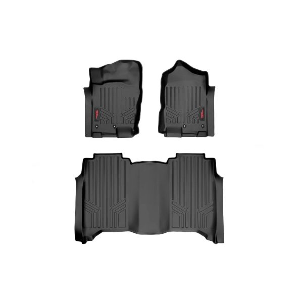 Rough Country Floor Mats - FR & RR - Crew Cab - Nissan Titan 2WD 4WD (2017-2023)