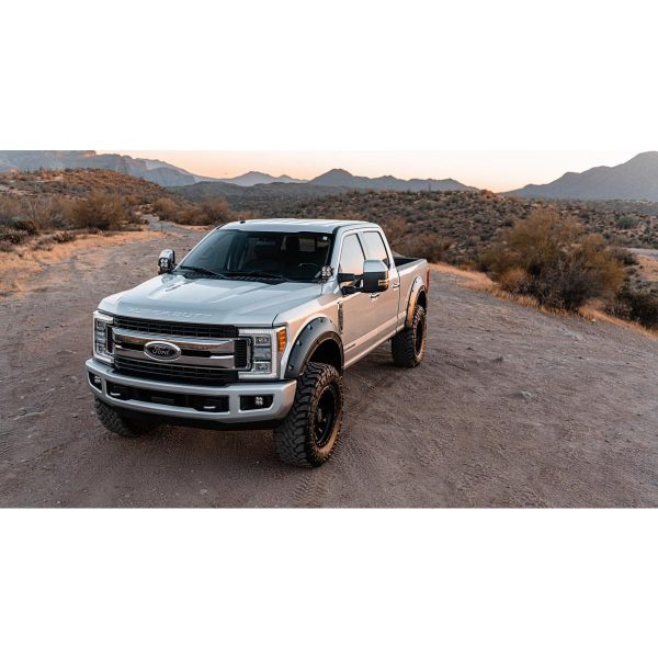 Rough Country Defender Pocket Fender Flares - White - Ford Super Duty (17-22)