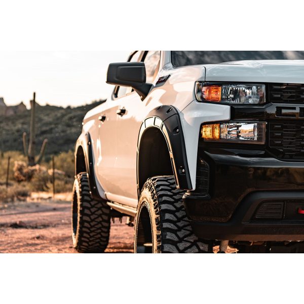 Rough Country Defender Pocket Fender Flares - Chevy Silverado 1500 2WD 4WD (19-23)