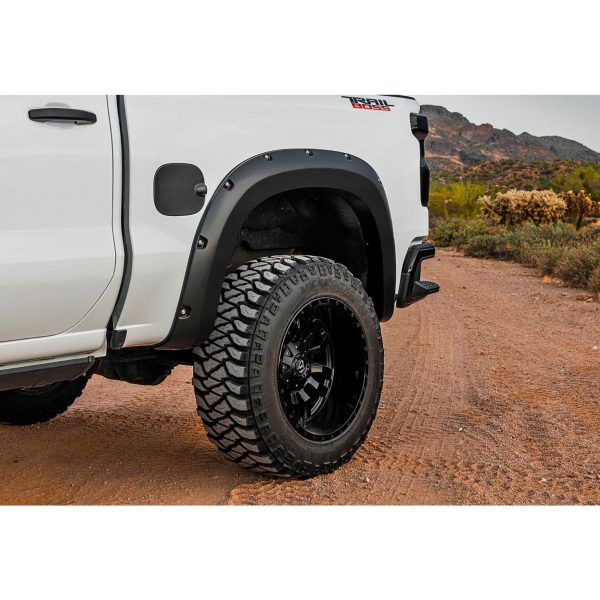 Rough Country Pocket Fender Flares - GBA Black - Chevy Silverado 1500 (19-21)