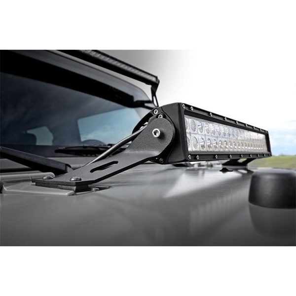 Rough Country LED Light Mount - Hood - 20 in - Jeep Wrangler JK (2007-2018)