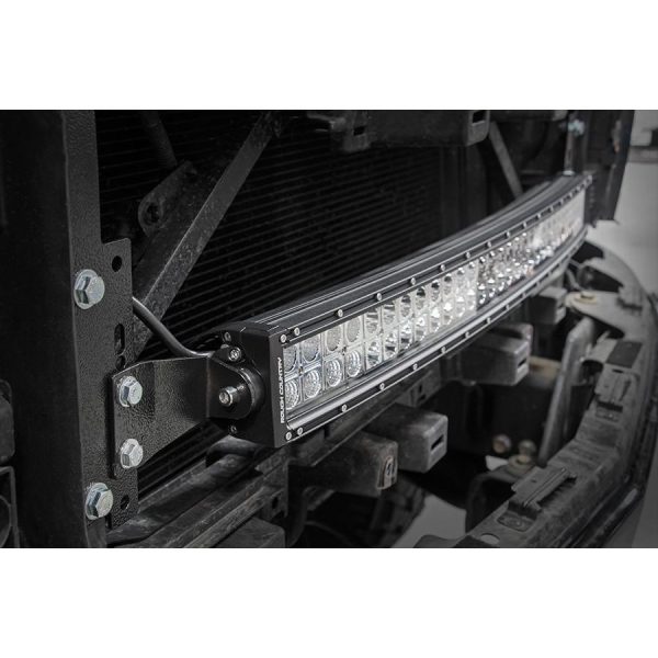 LED Light Kit - Behind Grille Mount - 30" Black Dual Row - White DRL - Chevy Silverado 1500 (14-15)