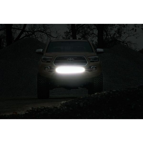 LED Light Kit - Lower Grille Mount - 30" Black Single Row - White DRL - Toyota Tacoma (16-23)