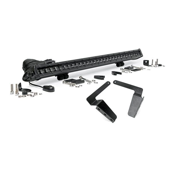 LED Light Kit - Bumper Mount - 30" Black Single Row - Toyota Tundra (14-21)