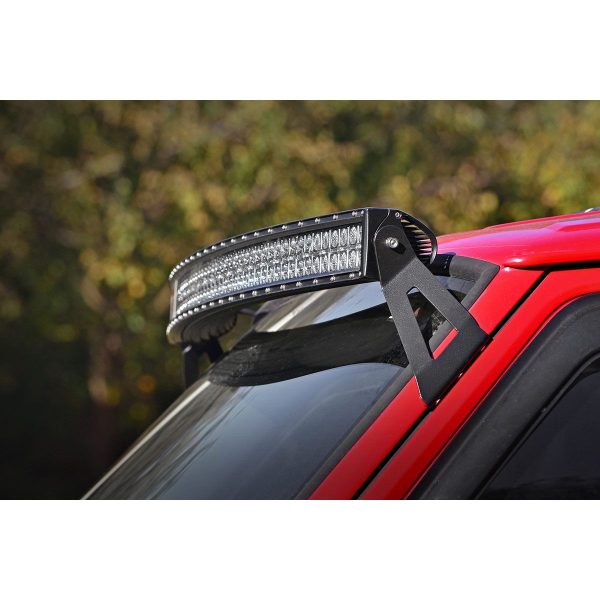 Rough Country LED Light Mount - Upper Windshield - 50 in Curved - Jeep Cherokee XJ (84-01)