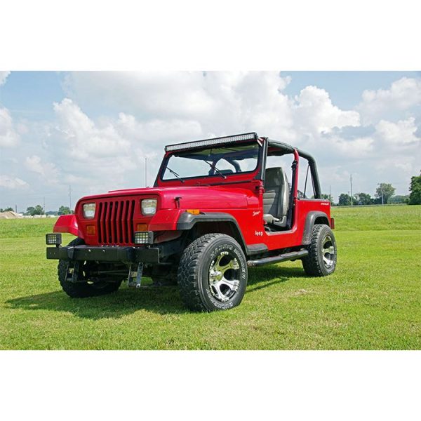 Rough Country LED Light Mount - Upper Windshield - 50 in Straight - Jeep Wrangler YJ (87-95)