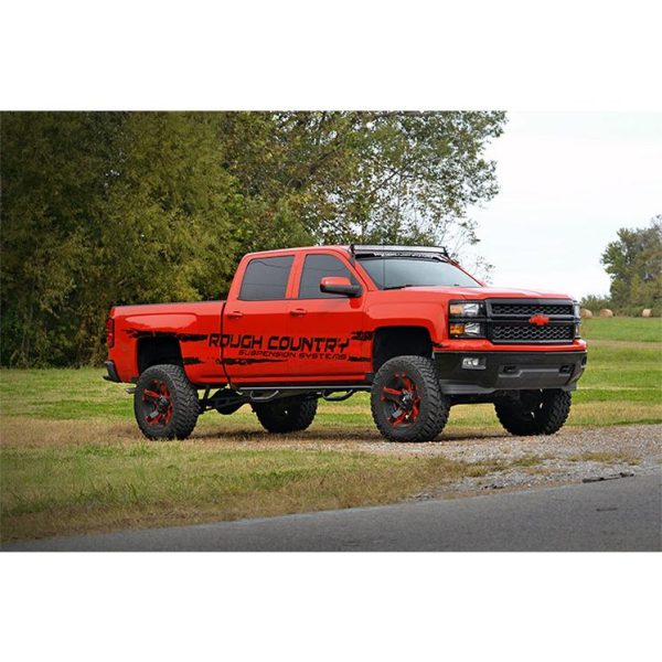 Rough Country LED Light Mount - Upper Windshield - 54 in Curved - Chevy GMC 2500HD 3500HD (15-19)