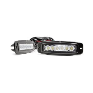 Rough Country Chrome Series LED Light Pair - 6 Inch - Flush Mount